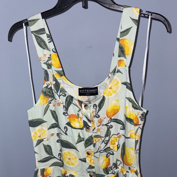 NWT Kittenish Lemon Print Maxi Dress - Picture 8 of 12